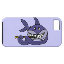 Funny Shark Playing Flute Cartoon iPhone 5 Cover