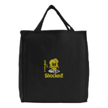 Funny Shell Shocked Bird Embroidered Bag