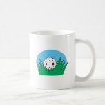 funny silly cartoon golfball hiding in bushes coffee mugs