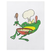 funny silly cooking chef frog cartoon personalized flyer