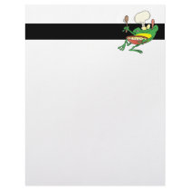 funny silly cooking chef frog cartoon personalized letterhead
