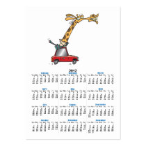 funny silly giraffe in a car commuting business card template
