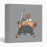 funny silly ninja karate pig piggy cartoon binder