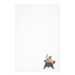 funny silly ninja karate pig piggy cartoon personalized stationery