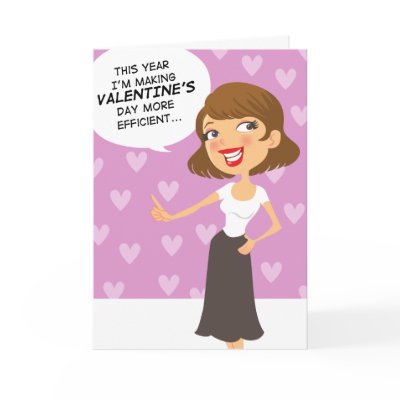 Funny Simplify Valentines Day Greeting Card by karyn_lewis