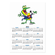 funny singing froggy frog cartoon business cards