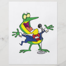 funny singing froggy frog cartoon personalized flyer