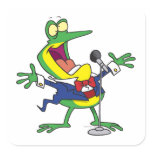 funny singing froggy frog cartoon stickers