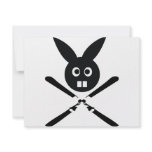 funny ski bunny icon personalized invite