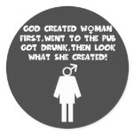 Funny slogan anrti men women's stickers