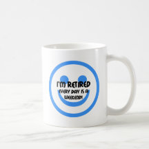 Funny smile retirement mugs