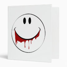 FUNNY SMILEY FACE 3 RING BINDER
