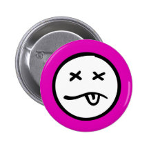 Funny Smiley Face on Pink Background