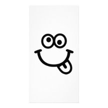 Funny smiley face photo greeting card