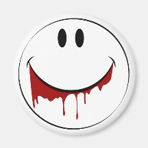 FUNNY SMILEY FACE REFRIGERATOR MAGNET