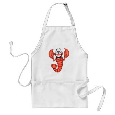 Funny Smiling Lobster Aprons by sagart1952