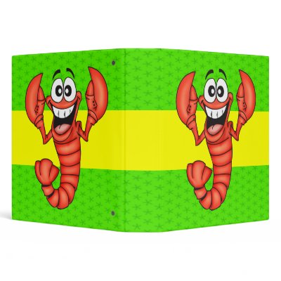 Funny Smiling Lobster Binder by sagart1952