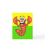 Funny Smiling Lobster Card