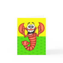 Funny Smiling Lobster Card