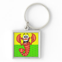 Funny Smiling Lobster Key Chain