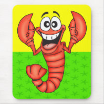 Funny Smiling Lobster Mouse Pad