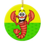 Funny Smiling Lobster Christmas Tree Ornament