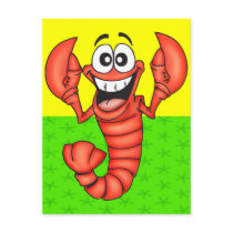 Funny Smiling Lobster Post Cards