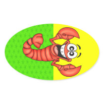 Funny Smiling Lobster Sticker