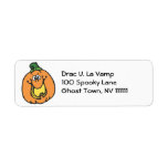funny smiling pumpkin custom return address label