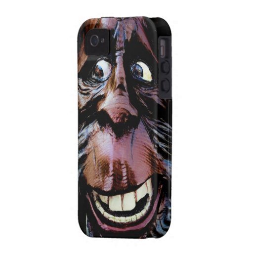 Funny Smiling Sasquatch Face iPhone 4 Case