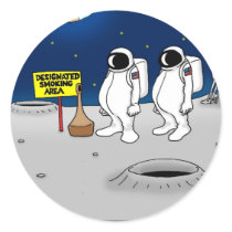 Funny Smoking in Space Cartoon Gifts