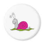 funny snail fridge magnet