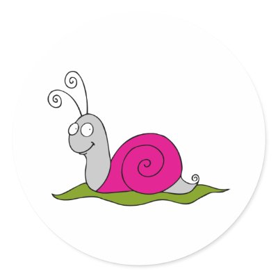 funny snail round sticker by jessicafiorini