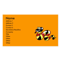 Funny snake business card template