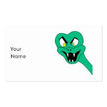Funny Snake Cartoon. Business Cards