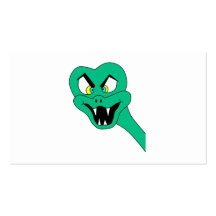 Funny Snake Cartoon. Business Cards