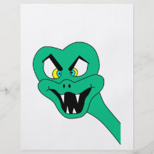 Funny Snake Cartoon. Custom Flyer