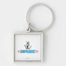 Funny Snow Ski Jumping Keychain
