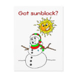 Funny Snowman Christmas Jokes Postcard