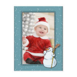 Funny Snowman with broom Postcards