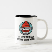 Funny Sock Monkey Mug