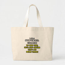 Funny Softball Coach T-Shirts and Gifts Canvas Bag