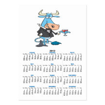 funny sophisticated bull cartoon business card templates