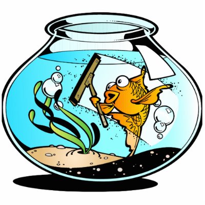 Funny Spring Cleaning Fish Acrylic Cut Outs by doonidesigns