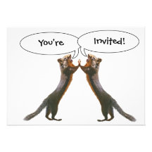 Funny Squirrels High Five Customizable Invitations