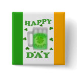 Funny St. Patrick's Day Green Beer Button
