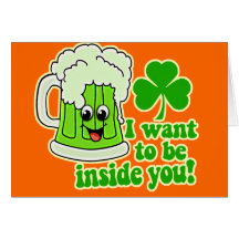 Funny St Patricks Day Green Beer Cards