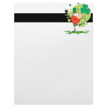 funny st pattys day leprechaun cartoon character personalized letterhead