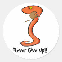 Funny Sticker: Never Give Up !!