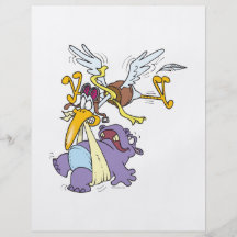 funny stork delivering baby hippo custom flyer